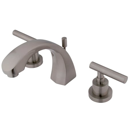 Kingston Brass KS4988CML 8" Widespread Bathroom Faucet, Brushed Nickel KS4988CML